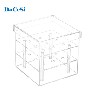 蓋付きアクリル9穴フラワー収納ボックス